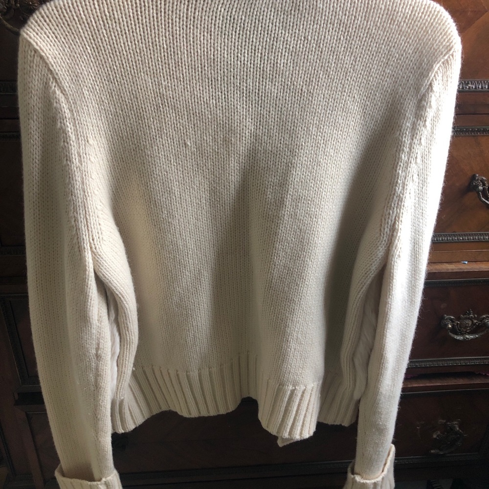 C Wonder Beige Button Front Jacket M - image 3